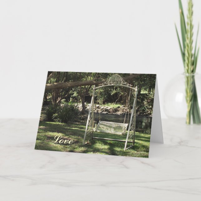 Vintagekärlek placerar hälsningkortet kort (Framsida)