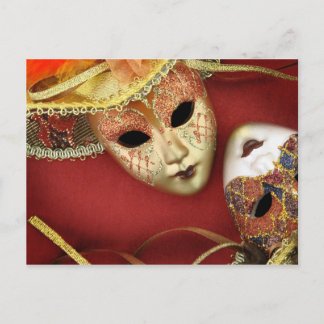 Vintagekarnevalet maskerar vykort