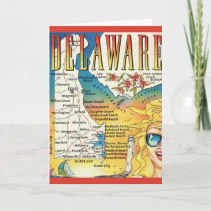 Vintagekart över Delaware Kort