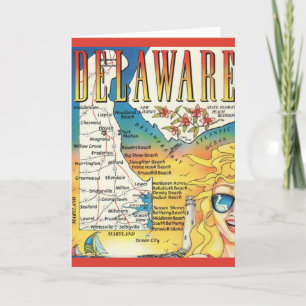 Vintagekart över Delaware Kort