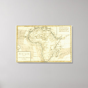 Vintagekarta av afrika 2 canvastryck