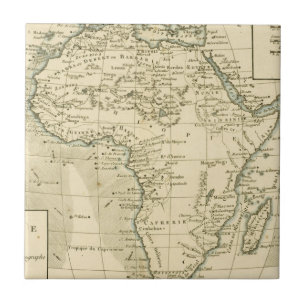 Vintagekarta av afrikan kakelplatta