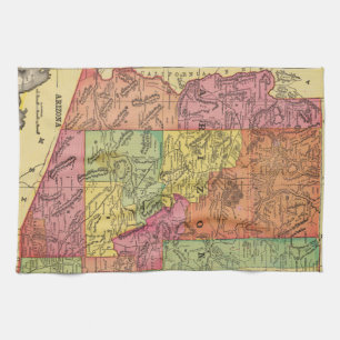 Vintagekarta av Arizona (1909) Kökshandduk