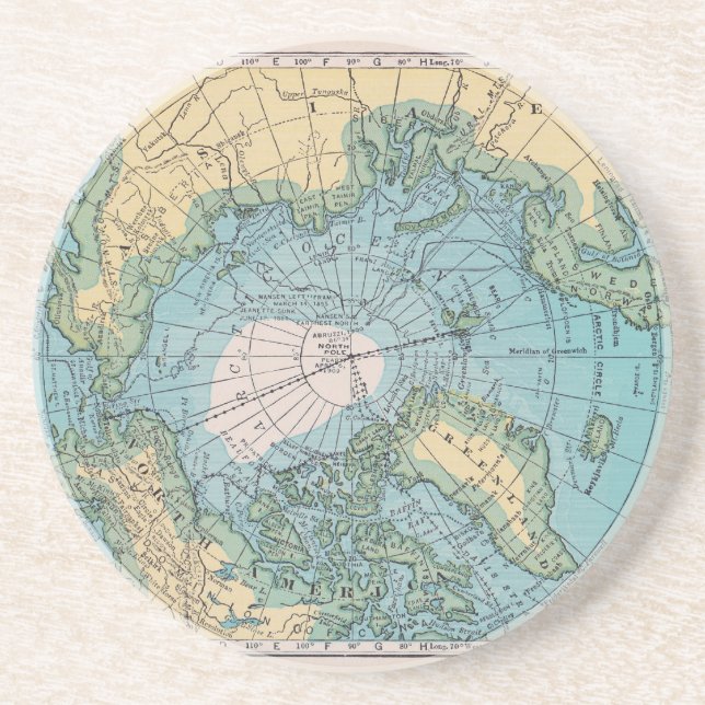 Vintagekarta av arktisken underlägg sandsten (Framsidan)