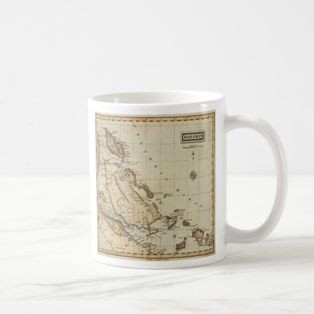 Vintagekarta av Bahamas (1823) Kaffemugg (Höger)