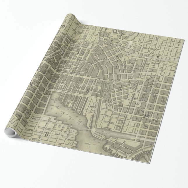 Vintagekarta av Baltimore Maryland (1832) Presentpapper (Utrullad)