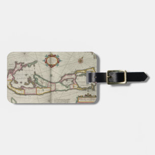 Vintagekarta av Bermuda (1638) Bagagebricka