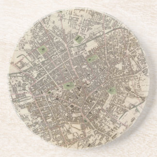 Vintagekarta av Birmingham England (1839) Underlägg Sandsten
