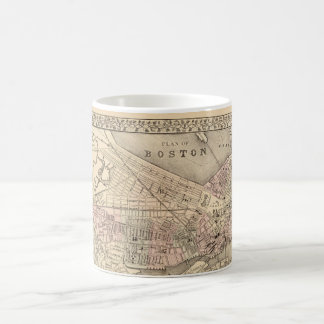 Vintagekarta av Boston (1880) Kaffemugg