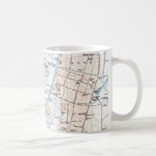 Vintagekarta av Calcutta Indien (1914) Kaffemugg