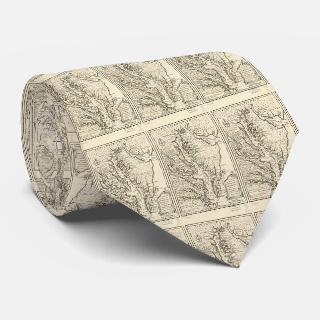 Vintagekarta av Chesapeakefjärden (1752) Slips (Rullad)