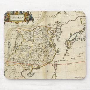 Vintagekarta av china 1662 musmatta