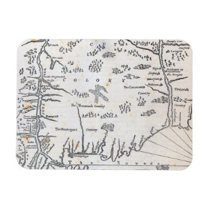 Vintagekarta av Connecticut Magnet
