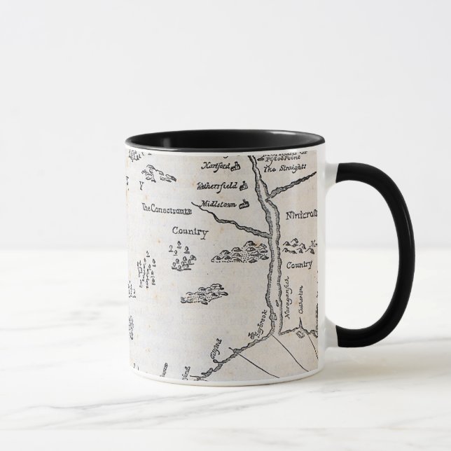 Vintagekarta av Connecticut Mugg (Höger)