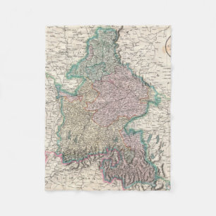 Vintagekarta av den Bayern Tysklandet (1799) Fleecefilt