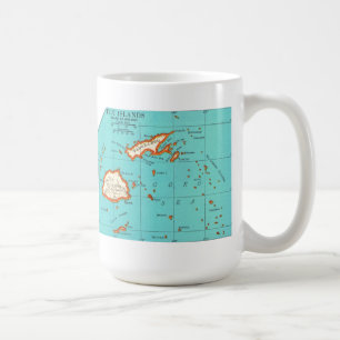 Vintagekarta av den FIJIANSKA Ömuggen Kaffemugg