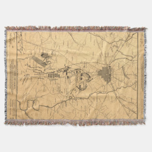 Vintagekarta av den Gettysburg slagfältet (1863) Mysfilt