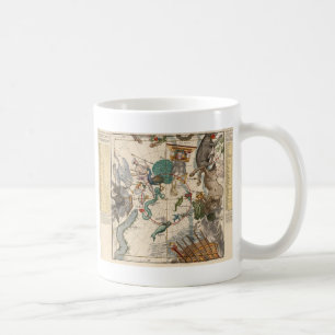 Vintagekarta av den södra Polen Kaffemugg