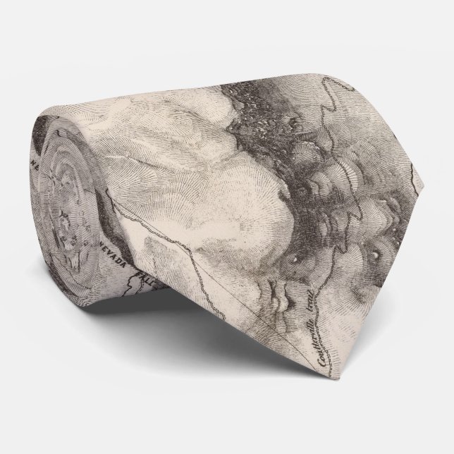 Vintagekarta av den Yosemite dalen (1870) Slips (Rullad)