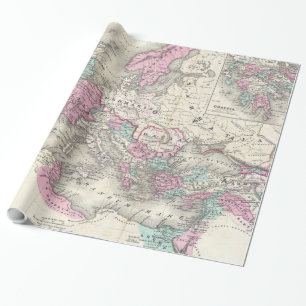 Vintagekarta av det romerska väldet (1862) presentpapper