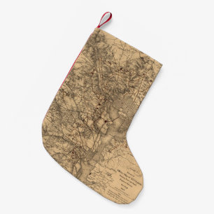 Vintagekarta av det Washington DC-området (1865) Liten Julstrumpa