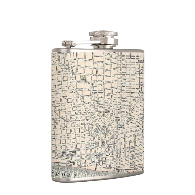 Vintagekarta av Detroit (1895) Fickplunta (Höger)