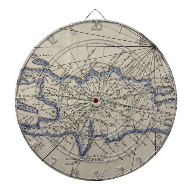 Vintagekarta av Dominikanska republiken (1750) Piltavla (Framsidan)