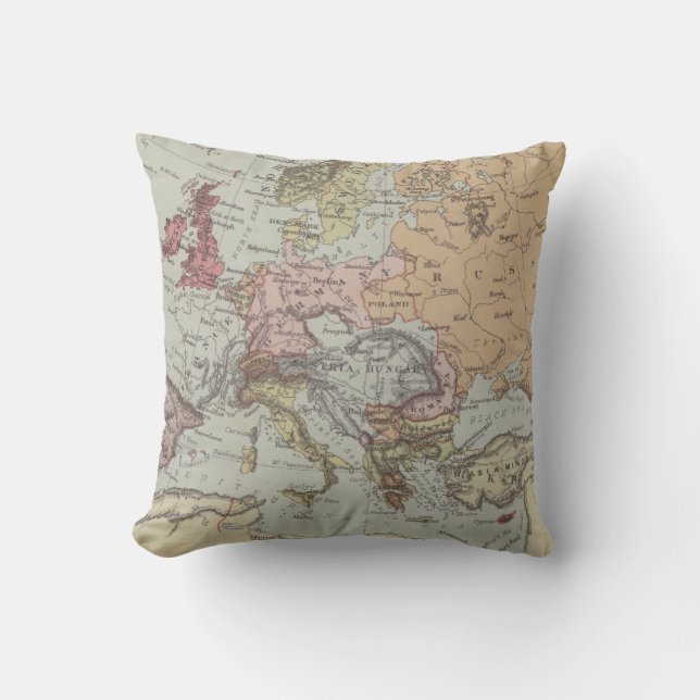 Vintagekarta av Europa Kudde (Framsida)