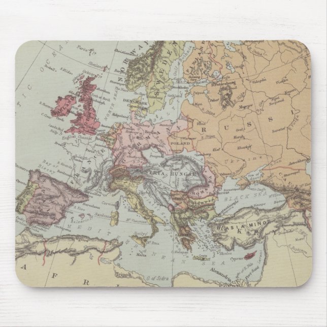 Vintagekarta av Europa Musmatta (Framsidan)