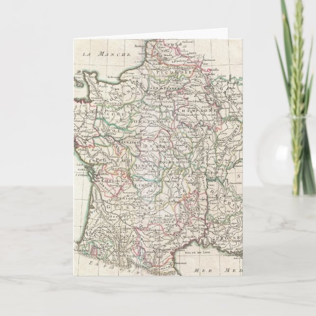 Vintagekarta av frankriken (1771) kort (Framsida)