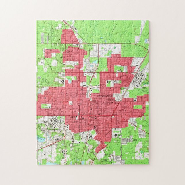 Vintagekarta av Gainesville Florida (1966) 2 Pussel (Vertikal)