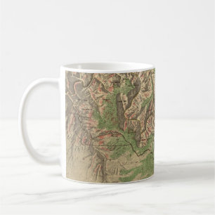 Vintagekarta av grandet Canyon (1926) Kaffemugg