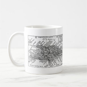 Vintagekarta av Haiti (1911) Kaffemugg