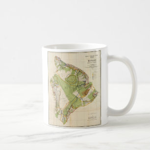 Vintagekarta av Hawaii Ö (1906) Kaffemugg