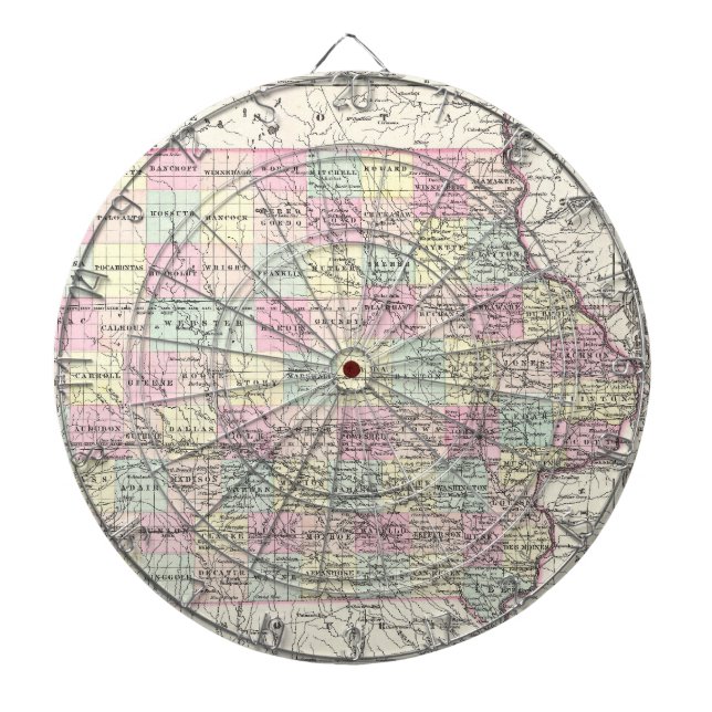 Vintagekarta av Iowa (1855) Piltavla (Framsidan)