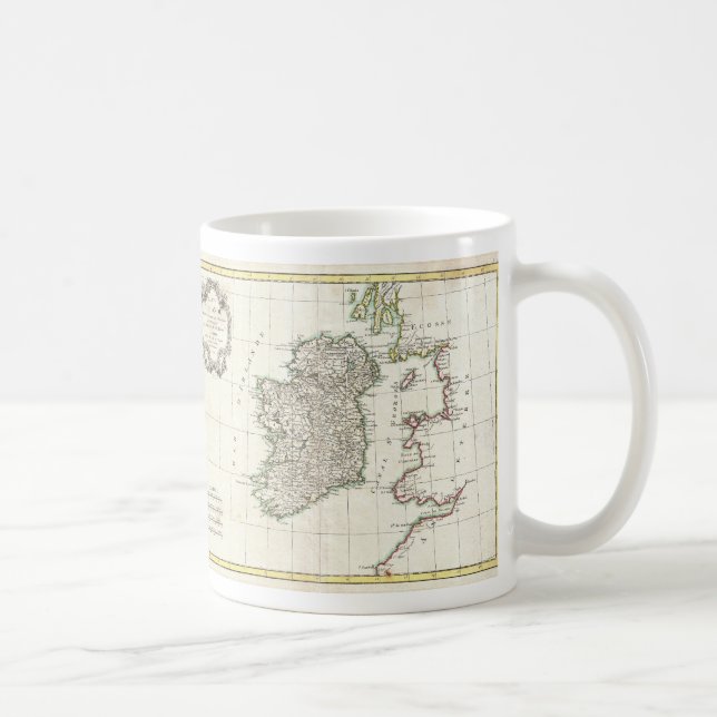 Vintagekarta av Irland (1771) Kaffemugg (Höger)