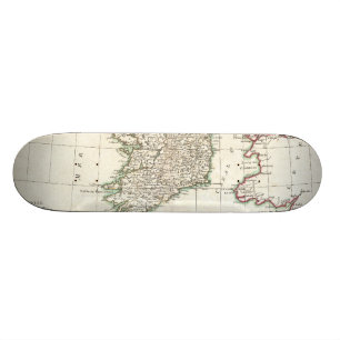 Vintagekarta av Irland (1771) Mini Skateboard Bräda 18,5 Cm