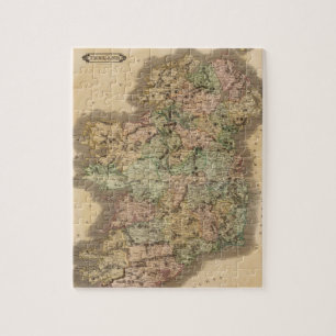 Vintagekarta av Irland (1831) Pussel