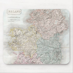 Vintagekarta av Irland (1850) Musmatta