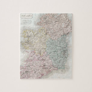 Vintagekarta av Irland (1850) Pussel