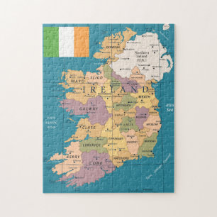 Vintagekarta av Irland Pussel