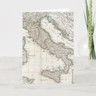 Vintagekarta av italien (1770) kort