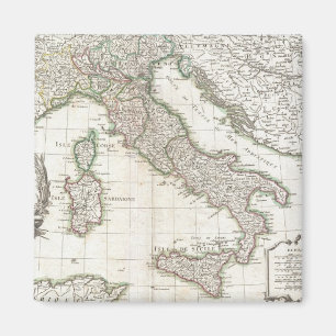 Vintagekarta av italien (1770) magnet