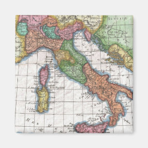 Vintagekarta av italien (1780) magnet