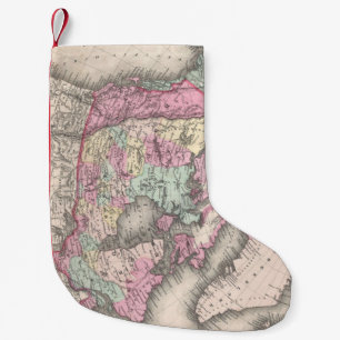 Vintagekarta av Kanada (1857) Liten Julstrumpa