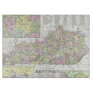 Vintagekarta av Kentucky (1850)