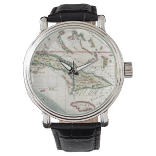 Vintagekarta av Kuban och Jamaica (1763) Armbandsur