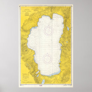 Vintagekarta av Lake Tahoe (1965) Poster