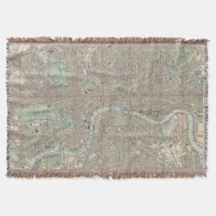 Vintagekarta av London England (1862) Filt