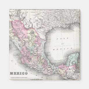 Vintagekarta av Mexico (1855) Magnet